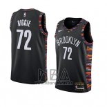 Camiseta Brooklyn Nets Biggie NO 72 Ciudad 2018-19 Negro