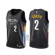 Camiseta Brooklyn Nets Blake Griffin NO 2 Ciudad 2020-21 Negro