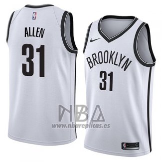 Camiseta Brooklyn Nets Jarrett Allen NO 31 Association 2018 Blanco