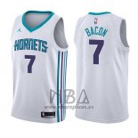 Camiseta Charlotte Hornets Dwayne Bacon NO 7 Association 2017-18 Blanco