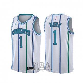 Camiseta Charlotte Hornets Malik Monk NO 1 Classic Blanco