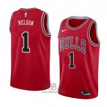 Camiseta Chicago Bulls Jameer Nelson NO 1 Icon 2018 Rojo