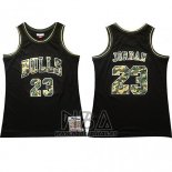 Camiseta Chicago Bulls Michael Jordan NO 23 Camuflaje Negro