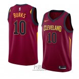 Camiseta Cleveland Cavaliers Alec Burks NO 10 Icon 2018 Rojo