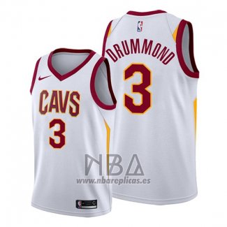 Camiseta Cleveland Cavaliers Andre Drummond NO 3 Association 2019-20 Blanco