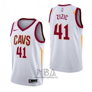 Camiseta Cleveland Cavaliers Ante Zizic NO 41 Association Blanco