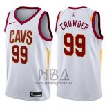 Camiseta Cleveland Cavaliers Jae Crowder NO 99 Swingman Association 2017-18 Blanco