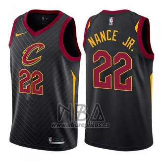 Camiseta Cleveland Cavaliers Larry Nance Jr. NO 22 Statement 2017-18 Negro