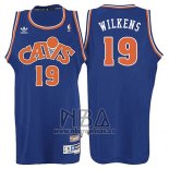 Camiseta Cleveland Cavaliers Lenny Wilkens NO 19 Retro 2008 Azul