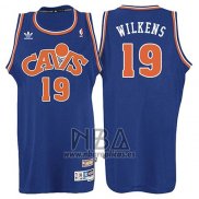 Camiseta Cleveland Cavaliers Lenny Wilkens NO 19 Retro 2008 Azul