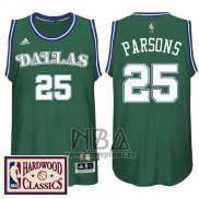 Camiseta Dallas Mavericks Chandler Parsons NO 25 Retro Verde