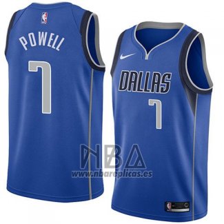 Camiseta Dallas Mavericks Dwight Powell NO 7 Icon 2018 Azul