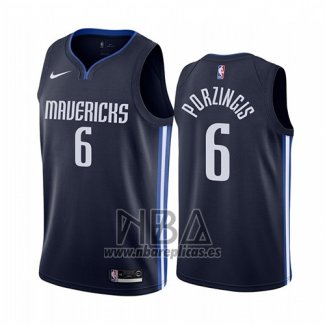 Camiseta Dallas Mavericks Kristaps Porzingis NO 6 Statement 2019-20 Azul