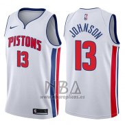 Camiseta Detroit Pistons Brice Johnson NO 13 Association 2017-18 Blanco