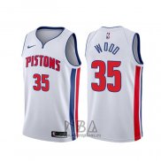 Camiseta Detroit Pistons Christian Wood NO 35 Association Blanco