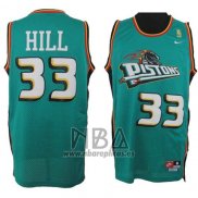 Camiseta Detroit Pistons Grant Hill NO 33 Retro Verde