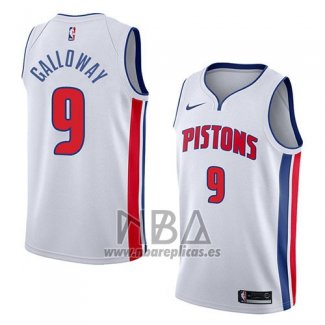 Camiseta Detroit Pistons Langston Galloway NO 9 Association 2018 Blanco