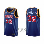 Camiseta Golden State Warriors Otto Porter Jr. NO 32 75th Anniversary Azul