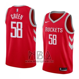 Camiseta Houston Rockets Gerald Green NO 58 Icon 2018 Rojo