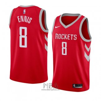 Camiseta Houston Rockets James Ennis NO 8 Icon 2018 Rojo