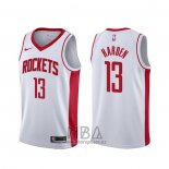 Camiseta Houston Rockets James Harden NO 13 Association Blanco