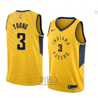 Camiseta Indiana Pacers Joe Young NO 3 Statement 2018 Amarillo