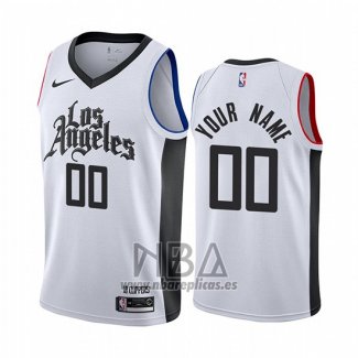 Camiseta Los Angeles Clippers Personalizad Ciudad 2019-20 Blanco