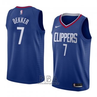 Camiseta Los Angeles Clippers Sam Dekker NO 7 Icon 2018 Azul