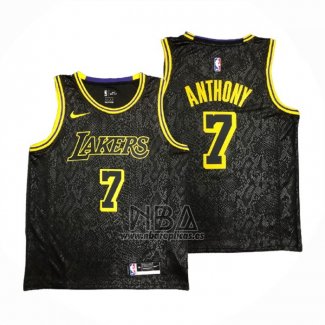 Camiseta Los Angeles Lakers Carmelo Anthony NO 7 Black Mamba Negro