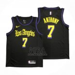 Camiseta Los Angeles Lakers Carmelo Anthony NO 7 Ciudad 2019-20 Negro