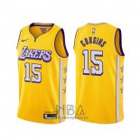 Camiseta Los Angeles Lakers Demarcus Cousins NO 15 Ciudad Amarillo