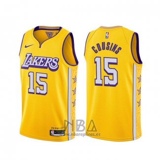 Camiseta Los Angeles Lakers Demarcus Cousins NO 15 Ciudad Amarillo