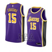 Camiseta Los Angeles Lakers Demarcus Cousins NO 15 Statement 2019-20 Violeta