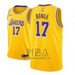 Camiseta Los Angeles Lakers Isaac Bonga NO 17 Icon 2018-19 Oro