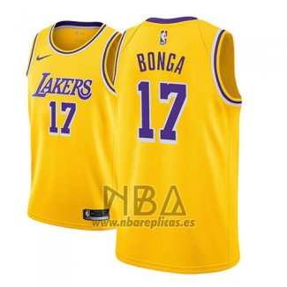 Camiseta Los Angeles Lakers Isaac Bonga NO 17 Icon 2018-19 Oro