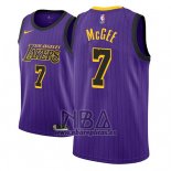 Camiseta Los Angeles Lakers Javale McGee NO 7 Ciudad 2018 Violeta