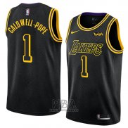 Camiseta Los Angeles Lakers Kentavious Caldwell-Pope NO 1 Ciudad 2018 Negro