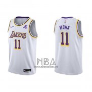 Camiseta Los Angeles Lakers Malik Monk NO 11 Association 2021-22 Blanco