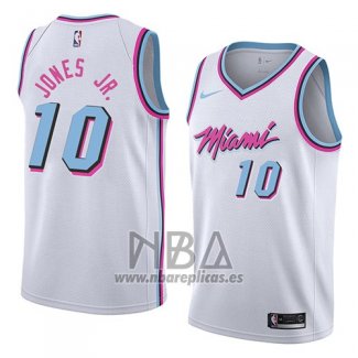 Camiseta Miami Heat Derrick Jones Jr. NO 10 Ciudad 2018 Blanco