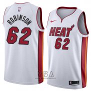 Camiseta Miami Heat Duncan Robinson NO 62 Association 2018 Blanco