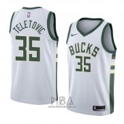 Camiseta Milwaukee Bucks Mirza Teletovic NO 35 Association 2018 Blanco