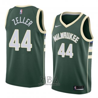 Camiseta Milwaukee Bucks Tyler Zeller NO 44 Icon 2018 Verde