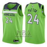 Camiseta Minnesota Timberwolves Justin Patton NO 24 Statement 2017-18 Verde