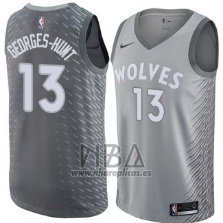 Camiseta Minnesota Timberwolves Marcus Georges-Hunt NO 13 Ciudad 2018 Gris