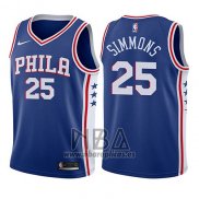 Camiseta Nino Philadelphia 76ers Ben Simmons NO 25 Icon 2017-18 Azul