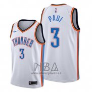 Camiseta Oklahoma City Thunder Chris Paul NO 3 Association Blanco