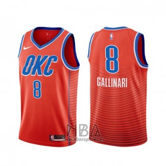 Camiseta Oklahoma City Thunder Danilo Gallinari NO 8 Statement Naranja