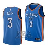 Camiseta Oklahoma City Thunder Nerlens Noel NO 3 Icon 2017-18 Azul