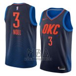 Camiseta Oklahoma City Thunder Nerlens Noel NO 3 Statement 2018 Azul