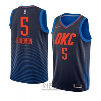 Camiseta Oklahoma City Thunder Richard Solomon NO 5 Statement 2018 Azul